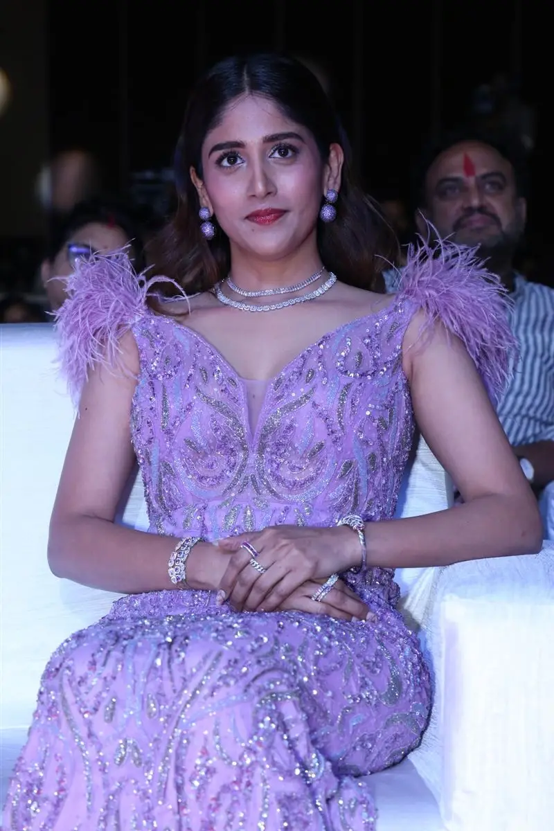 Telugu Girl Chandini Chowdary In Violet Gown